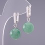 Earrings 'Elegant' Nephrite, 12 mm diameter