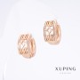 Xuping 18K Gold Plated Earrings, length 1.5 cm, thickness 7.5 mm