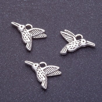 Hummingbird pendant findings, length 11×16 mm, Ø1 mm, packaging 20 g ± 13 pcs