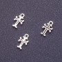 Cross pendant findings, length 11mm, d1-1, 5 mm facets, 20 g ± 93 pcs, silver color
