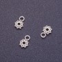 Bail hardware, length 9 mm, d1-6 mm, d2-1.5 mm, d3 mm, silver color, packaging 20 g, ±104 pcs