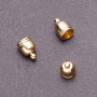 Gold-tone end cap for findings 12mm