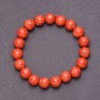 Bracelet made from natural sponge coral on an elastic band, 10 mm bead diameter, 18 cm length