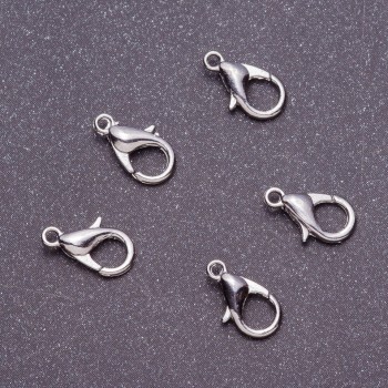 Pack price / 10 pcs. Carabiner clasp, 7×12 mm, dark metal color