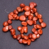 Red jasper natural stone beads, 'butterfly' shape, diameter 6-12 mm, thread length 39 cm