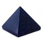 Aventurine Stone Pyramid Blue Sand Cairo Night (Pressed ±), height 25 mm, base length 30 mm
