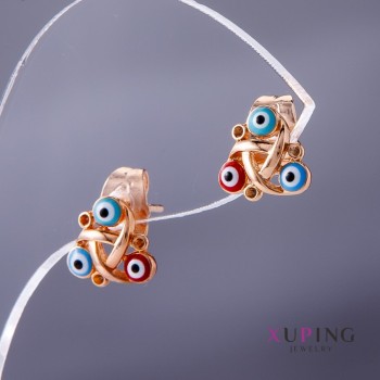 Xuping 'Eye' Earrings, 8 mm diameter