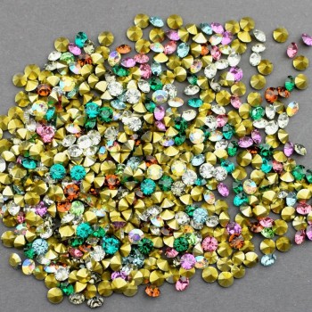 Colored rhinestones No. 20, diameter 4.5 mm, pack ~4 g (±)