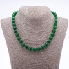 Natural Chrysoprase Necklace with smooth beads, length 45 cm, diameter 10 mm