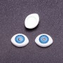 Fittings 'Live Eyes' blue iris, pair, diameter 8mm, 11x14mm, pack of 50 pairs