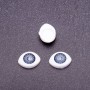 Fittings 'Lively Eyes' - Pair, Gray Pupils, 10mm Diameter, 19×14mm, Packaging 20 Pairs