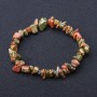 Bloodstone Chip Bracelet on Elastic