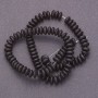 Shungite beads on thread (synthetic) smooth rondelle, 10x4.5 mm, length about 38 cm