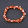 Natural carnelian bracelet - chip beads on elastic, 8 mm diameter, 18.5 cm circumference
