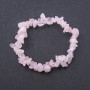 Bracelet with natural rose quartz chips on elastic, 7 mm diameter, 18 cm length