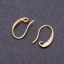 Ear hooks for earrings, length 15 mm, color 'Light Bronze'