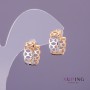 Xuping earrings, 7 mm diameter, 15 mm length, gold-silver color