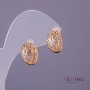 Xuping Earrings, 7 mm diameter, 15 mm length, gold color