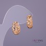 Xuping Earrings, 6 mm diameter, 15 mm length, 18K gold plating