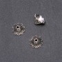 Bead end caps 16x11mm, 3mm diameter, pack of 18