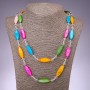 Long Necklace with Mother-of-Pearl Assortment, Elongated Oval, 110 cm