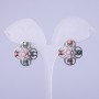 Earrings 'Asters' cream, diameter 22mm