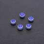 Blue striped bead findings, 8 mm diameter, pack of 70 pcs