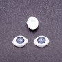 Fittings 'Lifelike Eyes' Gray, Pair with Gray Pupils, 7mm Diameter, 10×13mm, 50 Pairs