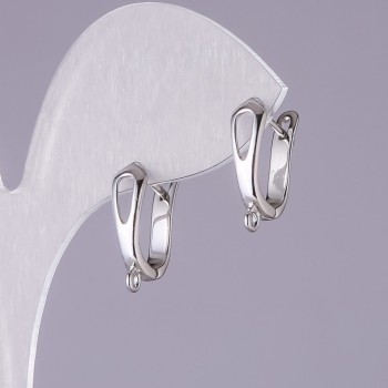 Silver-colored earring hooks 17x5 mm