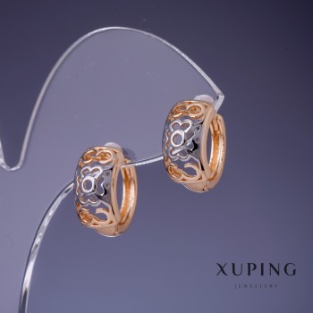 Xuping Earrings 8x15 mm '18K Gold Plating' Rhodium