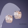 Xuping Earrings 13×8 mm '18K gold plating, rhodium'