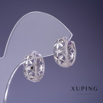 Earrings Xuping 8x14mm rhodium
