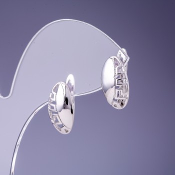 Сережки Xuping 16х8мм родій