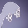 Xuping Earrings with White Zircons 15x11mm Rhodium-Plated