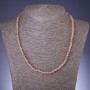 Creamy Quartz Necklace (artificial) with faceted rondelles, diameter 6x4 mm, length 45 cm