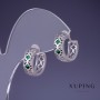 Xuping 6x14mm rhodium earrings