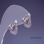 Xuping Earrings 15x11mm Rhodium-plated