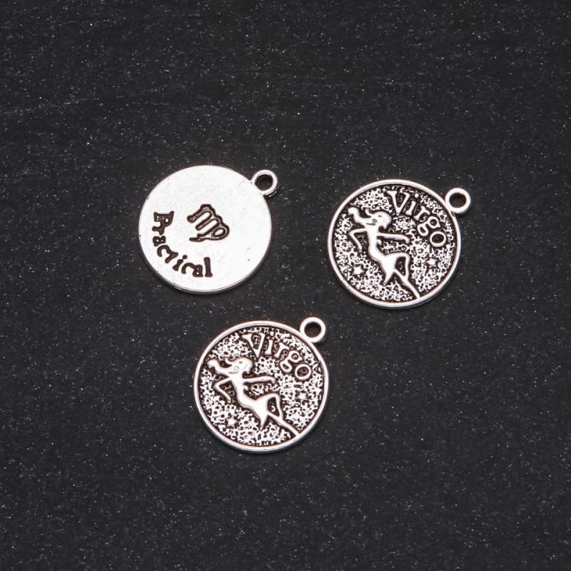 Pendant Zodiac Virgo, 17 mm diameter, packaging 20 g +/- 10 pcs