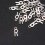 Pendant findings Letter 'R' 17x7mm, packaging 20 g (±25 pcs)