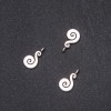 Swirl Pendant Findings 18x10mm, packaging 20g ±15 pcs