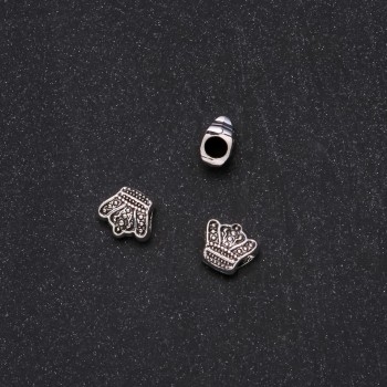 Pandora Crown Bead 10x12 mm, hole diameter 4 mm, packaging 11 pcs. +