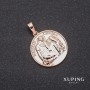 Pendant Xuping 'Saint Cecile' 25×35 mm, 18k gold plating