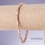 Xuping bracelet with white cubic zirconia, 5 mm thick, length 18–21 cm, 18K gold plating