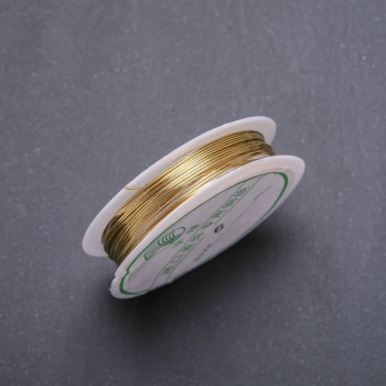 Lemon-gold jewelry wire, 0.6 mm diameter, 6 m length