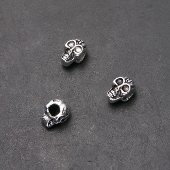 Pandora Skull Findings, 8 mm inner diameter, 4.5 mm diameter, 12 mm length, packaging 20 g, 9 pcs. (±)