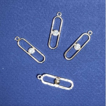 Pendant fittings 'Light Gold', diameter 8 mm, length 30 mm, diameter 1.75 mm, packaging 20 g, 8 pcs. (+ -)