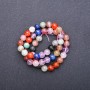 Natural stone beads assortment, smooth strand, round beads, 8 mm diameter, 38 cm length (+-+)