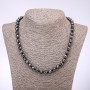 Hematite Faceted Bead Necklace, 8 mm diameter, 45 mm length