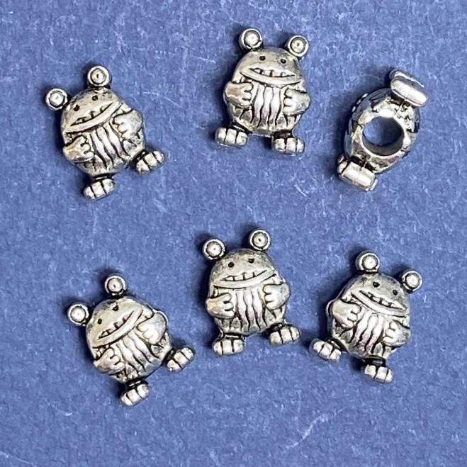 Bead Findings 'Frog' 10x14mm, hole diameter 5mm, packaging 20 g ± 8 pcs