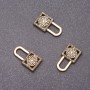 Lock pendant findings (Bronze), size 16x9 mm, diameter in mm bevel 20ga ± 21 pcs